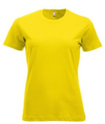 Clique New Classic-T Women T‑shirt bawełniany, współczesny krój – lemon. Żółte t-shirty damskie CLIQUE, l, bez wzorów, z bawełny, bez kołnierzyka. Za 104.58 zł.