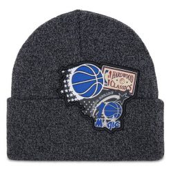 Czapka Mitchell & Ness. Czarne czapki męskie Mitchell & Ness, na zimę, bez wzorów. Za 119.99 zł.