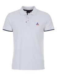 Peak Mountain Koszulka polo w kolorze białym rozmiar: L. Białe koszulki polo męskie Peak Mountain, l, bez wzorów, z bawełny, bez ramiączek. Za 122.67 zł.