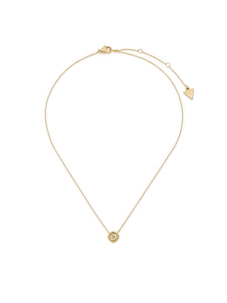 Guess Naszyjnik JUBN06 150JW Złoty. Żółte naszyjniki damskie Guess, metalowe. Za 248.99 zł.
