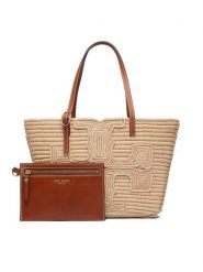 Tory Burch Torebka Ella 183825 Beżowy jasny. Brązowe torebki klasyczne damskie Tory Burch, bez wzorów, bez dodatków. Za 2,189.00 zł.
