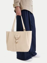 Beverly Hills Polo Club Torebka CEO-BHPC-C-025-09 Écru. Białe torebki klasyczne damskie Beverly Hills Polo Club, bez wzorów, z materiału, bez dodatków. Za 229.99 zł.