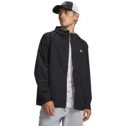 Kurtka męska Under Armour Cloudstrike Jacket 6009583. Białe kurtki męskie Under Armour, l, bez wzorów, z materiału, sportowe, z kapturem. Za 451.90 zł.