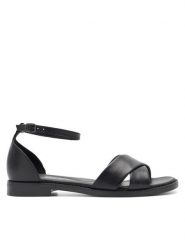 Lasocki Sandały ELE RST-ELE-06 Czarny. Czarne sandały damskie Lasocki, bez wzorów, ze skóry, bez obcasa, na płaskiej podeszwie. Za 199.99 zł.