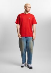 Koszulka sportowa męska Prosto Shield Small z krótkim rękawem. Czerwone t-shirty sportowe męskie Prosto., m, z bawełny, bez ramiączek. Za 114.99 zł.