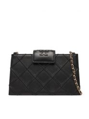 Tory Burch Torebka Fleming Mini Chain Wallet 167250 Czarny. Czarne torebki klasyczne damskie Tory Burch, bez wzorów, ze skóry, wizytowe, bez kołnierzyka, bez ramiączek. Za 2,029.00 zł.