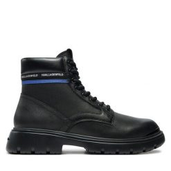 Trapery KARL LAGERFELD. Czarne buty zimowe męskie Karl Lagerfeld, bez zapięcia. Za 599.99 zł.