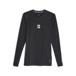 Męska koszulka z długim rękawem do koszykówki Hoops Team PUMA Black. Czarne bielizna termoaktywna męska Puma, m, bez wzorów. Za 199.99 zł.