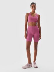 4F Legginsy kolarki treningowe damskie - fioletowe XS/S. Czerwone legginsy damskie 4f, s, bez wzorów, z dzianiny. W wyprzedaży za 69.99 zł.