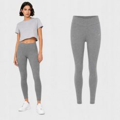 LEGGINSY DAMSKIE 4F DZIANINOWE SPORTOWE TTIGF063 XS KOLOR SZARY. Szare legginsy damskie 4f, xs, bez wzorów, z bawełny. Za 99.99 zł.