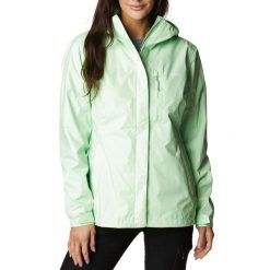 Kurtka przeciwdeszczowa turystyczna damska Columbia Pouring Adventure II Jacket. Zielone kurtki damskie Columbia, m, bez kaptura. Za 347.65 zł.