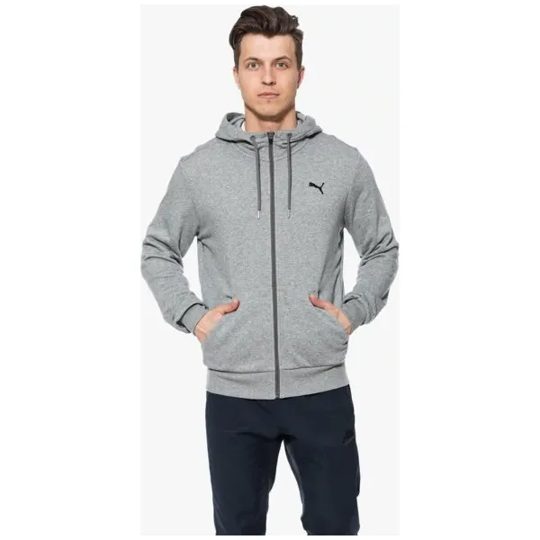 Puma Bluza Ess Fz Hoody , szary, rozmiar XXL. Szare bluzy sportowe męskie Puma, m, z bawełny. W wyprzedaży za 159.99 zł.