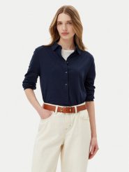 Tommy Hilfiger Koszula WW0WW45983 Granatowy Regular Fit. Niebieskie koszule damskie Tommy Hilfiger, m, bez wzorów, z wiskozy, bez kołnierzyka, bez ramiączek. Za 229.99 zł.