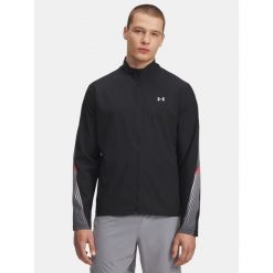 Kurtka Do Biegania Męska Under Armour Velociti Storm. Czarne kurtki treningowe męskie Under Armour, m, bez wzorów, do biegania. Za 229.99 zł.