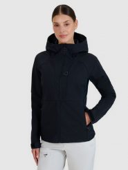 4F Kurtka softshell wiatroodporna membrana 10000 damska - czarna XL. Czarne kurtki damskie 4f, l, bez wzorów, z dzianiny, z kapturem. W wyprzedaży za 219.99 zł.