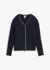 Kardigan. Niebieskie kardigany damskie bonprix, bez wzorów. Za 124.99 zł.