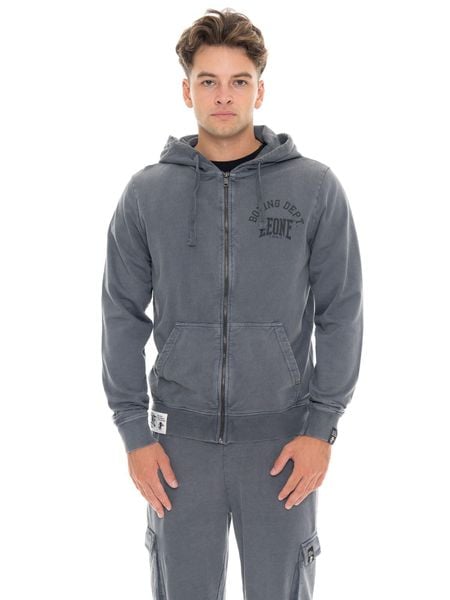 Męska zimowa bluza z kapturem zapinana na zamek, Leone 1947 Vintage Dept. Szare bluzy sportowe męskie LEONE 1947 APPAREL, na zimę, m, z bawełny. Za 442.05 zł.