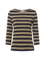 More & More Damska koszulka z długim rękawem Kobiety wiskoza niebieski|zielony w paski, 42. Niebieskie t-shirty damskie MORE & MORE, bez wzorów, z materiału, bez kołnierzyka. Za 239.95 zł.