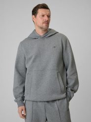 4F Bluza dresowa regular z kapturem męska - szara XL. Szare bluzy z kapturem męskie 4f, m, z dresówki. Za 249.99 zł.