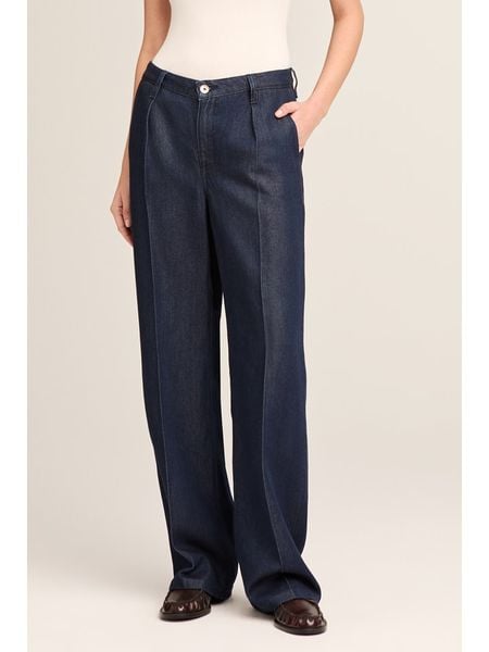 Blue Fire Dżinsy "Judy pleats" - Wide leg - w kolorze granatowym rozmiar: W28/L32. Niebieskie jeansy damskie Blue Fire, z podwyższonym stanem. Za 248.95 zł.