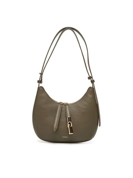 Furla Torebka Goccia S WB01500 BX3353 CN 2810S Zielony. Zielone torebki klasyczne damskie Furla, bez wzorów, ze skóry, bez dodatków. Za 849.99 zł.