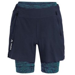 Spodenki kolarskie damskie Vaude Altissimi z wkładką. Niebieskie szorty damskie Vaude, bez wzorów, z elastanu, sportowe. W wyprzedaży za 291.00 zł.