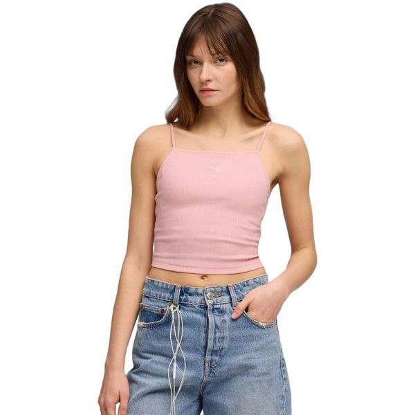 Podkoszulek damskie Puma Wardrobe Ess Ribbed Tank Top. Czerwone topy sportowe damskie Puma, xs, bez wzorów, z bawełny, bez ramiączek. Za 190.00 zł.