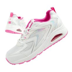 Buty sportowe damskie Skechers Uno-So Wavy. Białe buty sportowe na co dzień damskie Skechers, bez wzorów, ze skóry ekologicznej, trekkingowe. Za 299.00 zł.