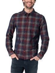 Timezone Koszula w kolorze granatowo-czerwonym rozmiar: L. Czerwone koszule męskie Timezone, l, bez wzorów, bez kołnierzyka, bez ramiączek. Za 95.92 zł.