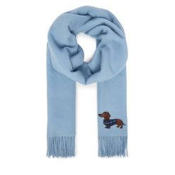 Szalik Weekend Max Mara. Niebieskie szaliki i kominy damskie Weekend Max Mara, bez wzorów. Za 909.99 zł.