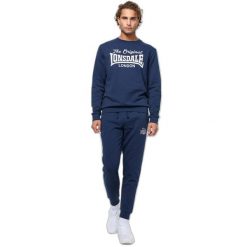 Spodnie dresowe o klasycznym kroju Punch Rathven. Niebieskie spodnie dresowe męskie Lonsdale, bez wzorów, z dresówki, klasyczne. Za 221.50 zł.