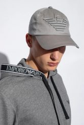 Czapka z daszkiem Emporio Armani bejsbolówka 627522-CC995-00041. Szare czapki męskie Emporio Armani, bez wzorów, z bawełny, eleganckie. Za 209.00 zł.