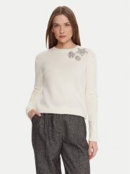 KAOS Sweter RI1KT022 Écru Regular Fit. Swetry klasyczne damskie KAOS, m, z wełny, bez kołnierzyka. Za 939.99 zł.