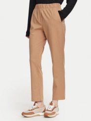 Weekend Max Mara Spodnie materiałowe Elfo 2625786011 Brązowy Regular Fit. Brązowe spodnie materiałowe damskie Weekend Max Mara, bez wzorów, z lyocellu. Za 789.99 zł.