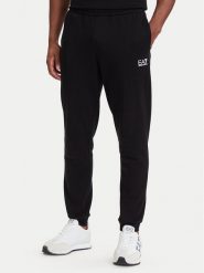 EA7 Emporio Armani Spodnie dresowe 8NPP64 PJVTZ 1200 Czarny Regular Fit. Czarne spodnie dresowe męskie EA7 Emporio Armani, bez wzorów, z bawełny. Za 424.99 zł.