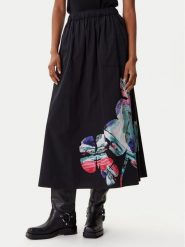 Desigual Spódnica trapezowa Ella Lacroix 25WWFW05 Czarny Regular Fit. Czarne spódniczki damskie Desigual, m, bez wzorów, z bawełny, trapezowe. Za 489.99 zł.