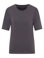 ELBSAND Koszulka "Siva" w kolorze szarym rozmiar: S. Szare bluzki damskie ELBSAND, s, bez wzorów, z bawełny, bez kołnierzyka, bez ramiączek. Za 73.99 zł.