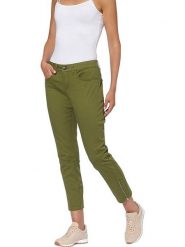 Heine Spodnie chino w kolorze khaki rozmiar: 36. Brązowe spodnie materiałowe damskie Heine, bez wzorów. Za 105.38 zł.