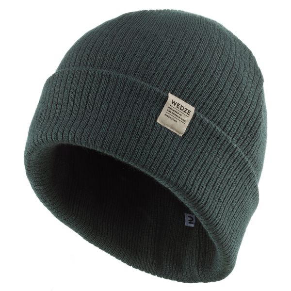 Czapka narciarska Wedze Fisherman. Zielone czapki męskie WED'ZE, bez wzorów, z dzianiny. Za 39.99 zł.