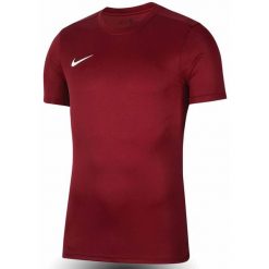 Koszulka do piłki nożnej męska Nike Dry Park VII Dri-Fit. Czerwone t-shirty sportowe męskie Nike, m, bez ramiączek, do piłki nożnej, dri-fit (nike). Za 71.00 zł.