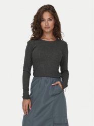 ONLY Bluzka Carlotta 15291987 Szary Regular Fit. Szare bluzki damskie Only, s, bez wzorów, z bawełny, bez ramiączek. Za 99.99 zł.
