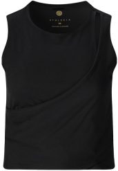 Damski tank top Athlecia Aisari. Czarne topy sportowe damskie Athlecia, bez wzorów, z elastanu, bez ramiączek. Za 146.50 zł.