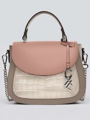 CXL by Christian Lacroix Skórzana torebka w kolorze jasnoróżowo-beżowo-szarym - 23 x 20 x 11 cm rozmiar: onesize. Brązowe torebki klasyczne damskie CXL by Christian Lacroix, bez wzorów, z materiału, bez dodatków. Za 366.45 zł.