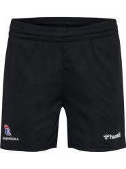 Damskie szorty z logo Hummel FFHB Referee. Czarne szorty damskie HUMMEL, bez wzorów, z materiału, klasyczne, z standardowym stanem. Za 269.50 zł.