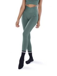 Athleas Legginsy sportowe "Samira" w kolorze khaki rozmiar: M/L. Brązowe legginsy damskie Athleas, l, bez wzorów, z materiału. Za 173.99 zł.