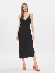Calvin Klein Sukienka letnia K20K206776 Czarny Regular Fit. Czarne sukienki damskie CALVIN KLEIN, na lato, bez wzorów, z syntetyku, bez kołnierzyka, bez ramiączek. Za 609.99 zł.