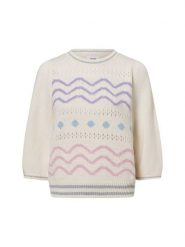 Nümph sweter z dzianiny - Nufurmento Kobiety biały, L. Białe swetry klasyczne damskie Nümph, l, z dzianiny, bez kołnierzyka. Za 279.95 zł.