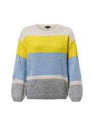 More & More Sweter z dzianiny Kobiety Sztuczne włókno beżowy, 44. Brązowe swetry klasyczne damskie MORE & MORE, z dzianiny, bez kołnierzyka. Za 169.95 zł.