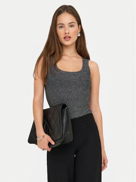 ONLY Top Lea 15356494 Szary Regular Fit. Szare topy damskie Only, l, bez wzorów, z wiskozy, bez kołnierzyka. Za 59.99 zł.