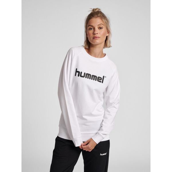 Bluza do piłki ręcznej damska Hummel Go Cotton Logo Sweatshirt Woman. Białe bluzy bez kaptura damskie HUMMEL, m. Za 161.50 zł.